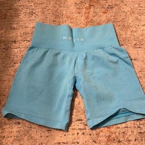 NVGTN teal/blue/aqua seamless shorts size xsmall